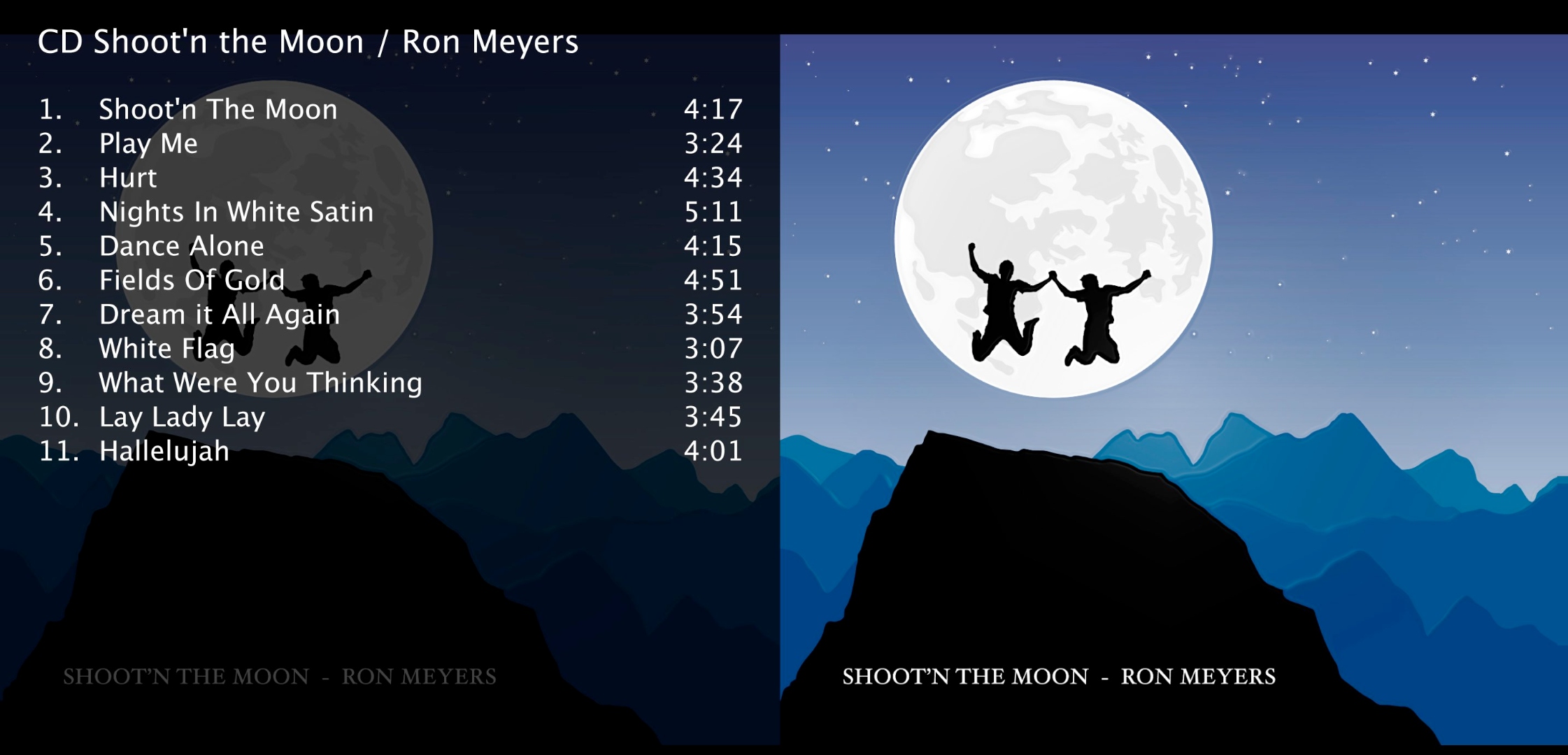 Shoot'n The Moon album tracklist